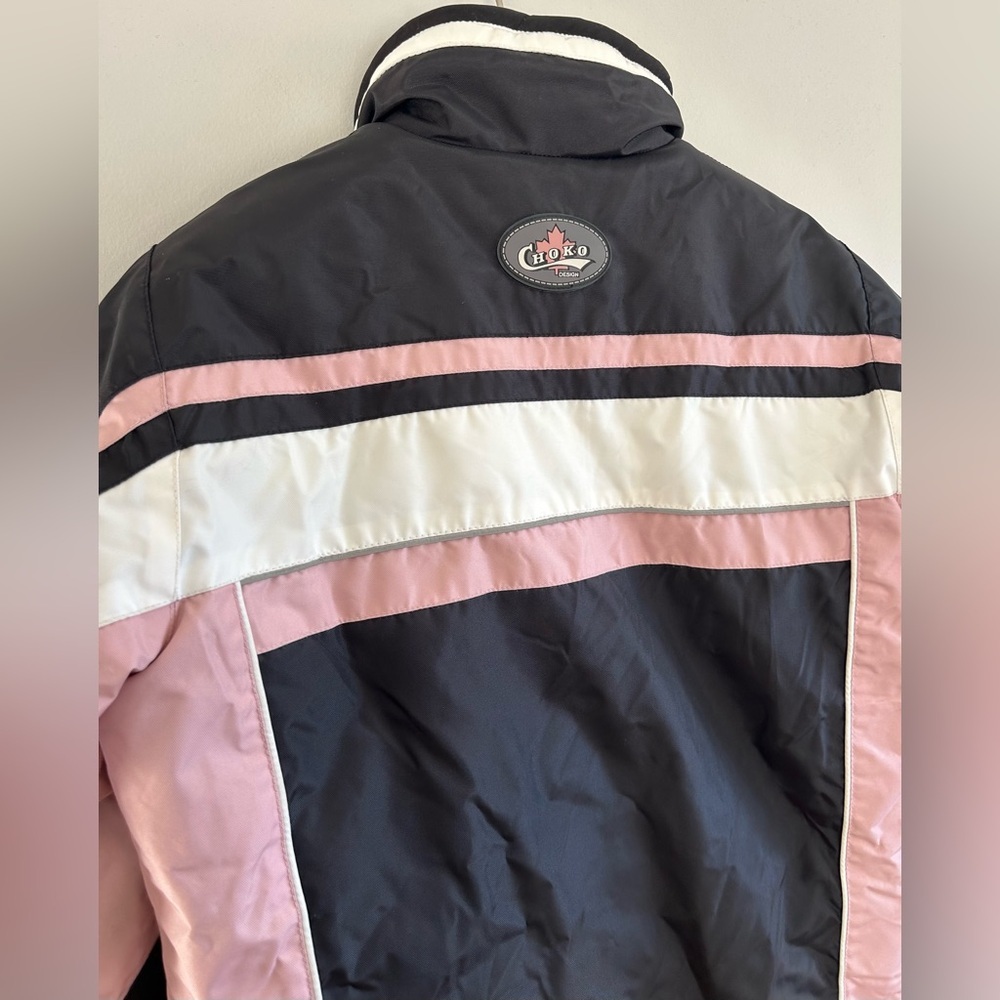 Choko Design Jacket Womens Black & Pink Snowmobile Breast Cancer Awareness Sz S - Picture 7 of 10